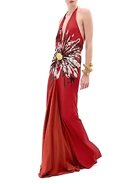 Aiko Floral Halter Gown