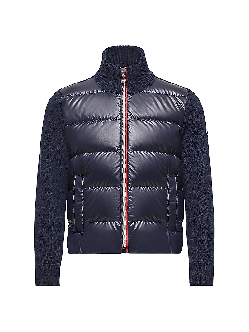 Little Boy's & Down-Filled Cardigan Wool