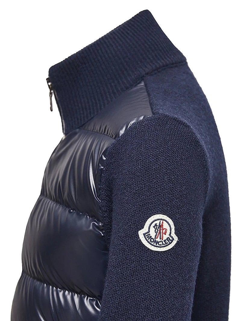 Little Boy's & Down-Filled Cardigan Wool