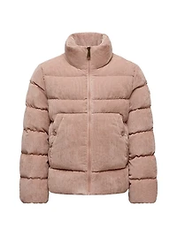 Little Girl's & Marth Puffer Jacket Corduroy