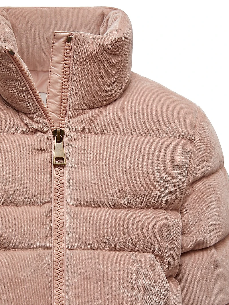 Little Girl's & Marth Puffer Jacket Corduroy
