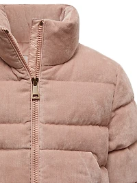 Little Girl's & Marth Puffer Jacket Corduroy