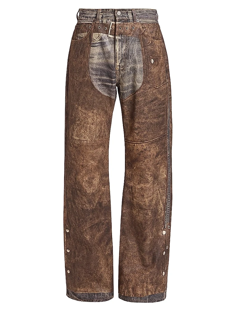 Trompe L'Oeil Cotton Chaps Jeans