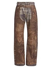 Trompe L'Oeil Cotton Chaps Jeans