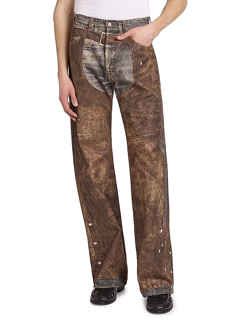 Trompe L'Oeil Cotton Chaps Jeans