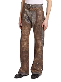 Trompe L'Oeil Cotton Chaps Jeans