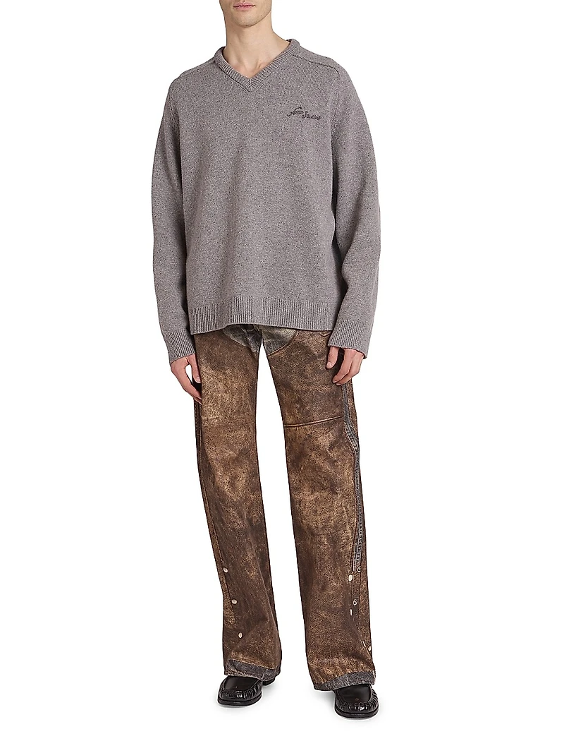 Trompe L'Oeil Cotton Chaps Jeans