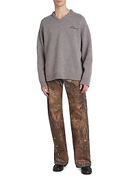 Trompe L'Oeil Cotton Chaps Jeans