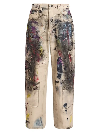 Paint Splash Cotton Pants