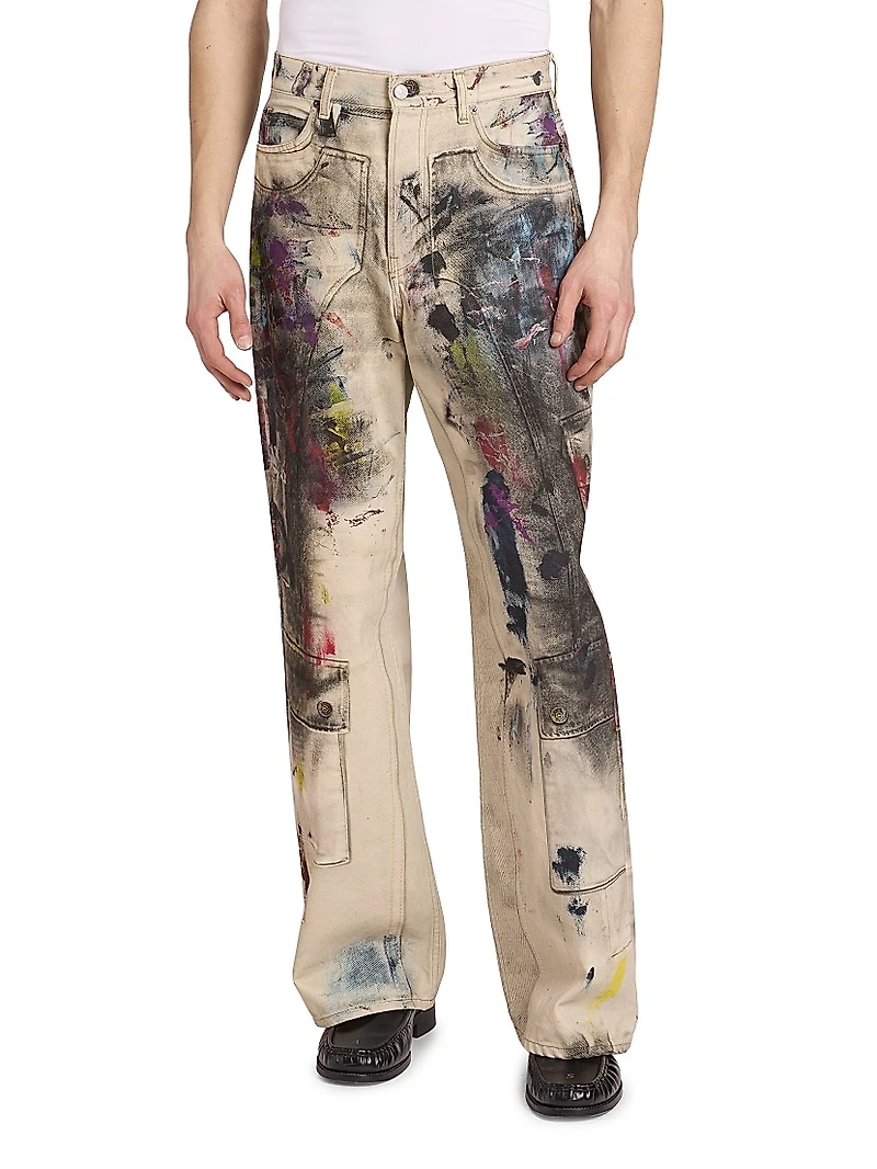 Paint Splash Cotton Pants