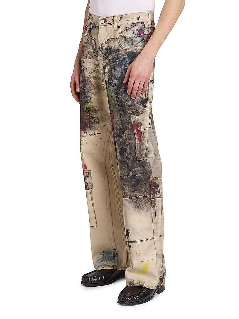 Paint Splash Cotton Pants