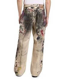 Paint Splash Cotton Pants