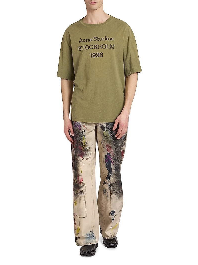 Paint Splash Cotton Pants