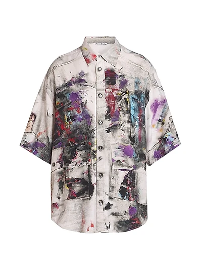 Setar Paint Splash Printed Shirt
