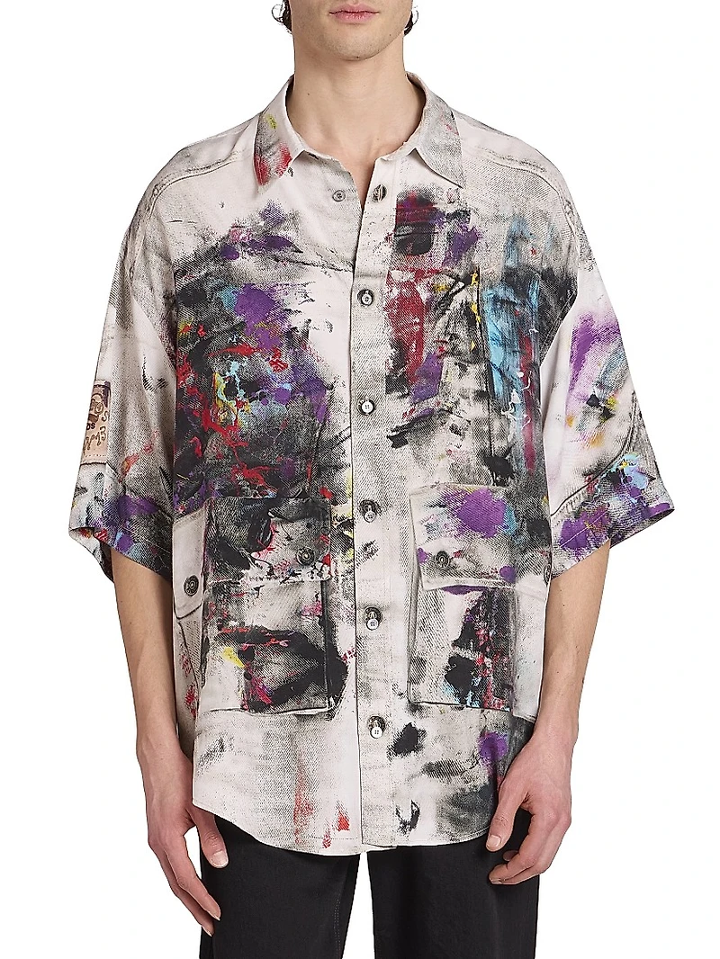 Setar Paint Splash Printed Shirt