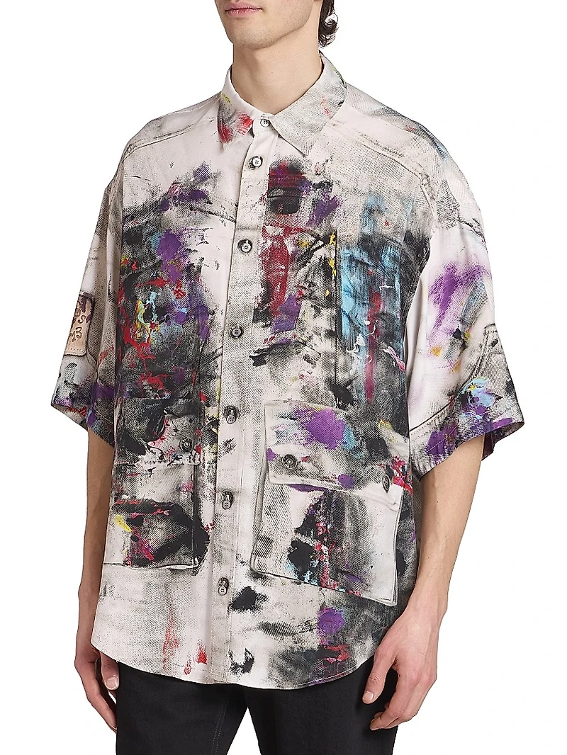Setar Paint Splash Printed Shirt