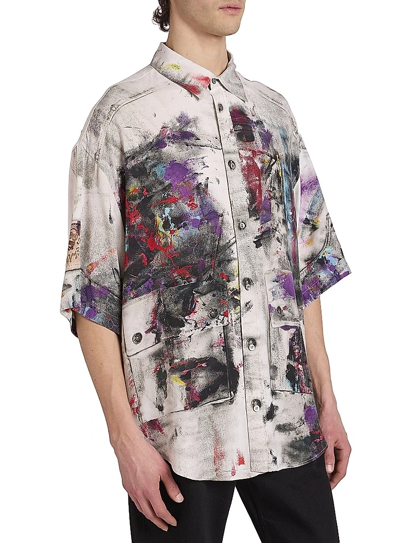 Setar Paint Splash Printed Shirt