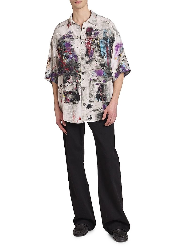 Setar Paint Splash Printed Shirt