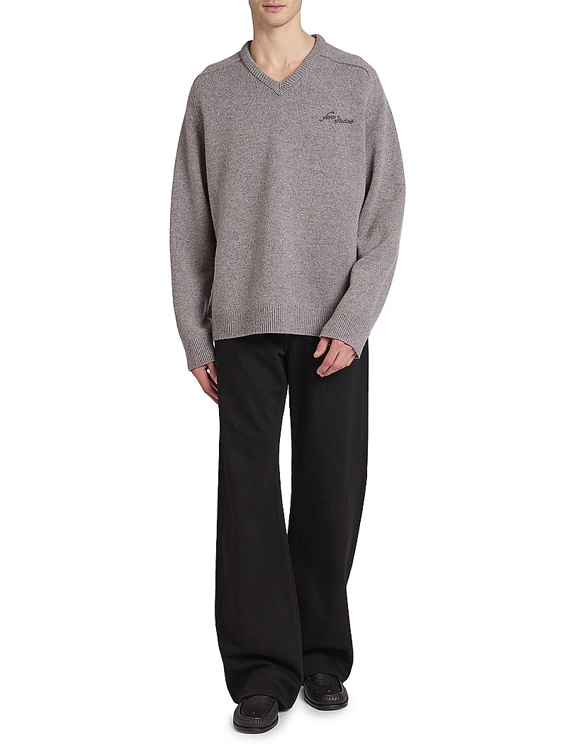 Kaybe Richard Logo-Embroidered Wool Sweater