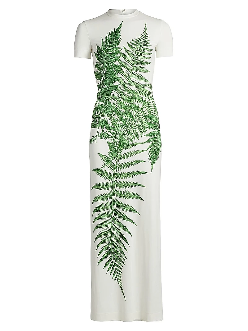 Fern Printed Jersey Maxi Dress