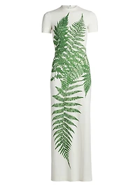 Fern Printed Jersey Maxi Dress