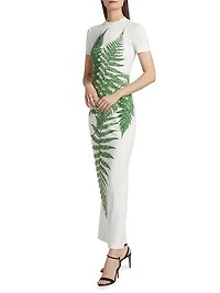 Fern Printed Jersey Maxi Dress