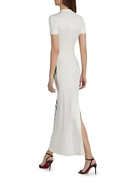 Fern Printed Jersey Maxi Dress