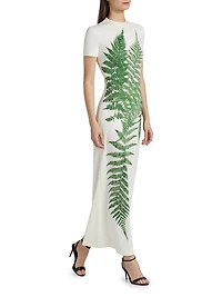 Fern Printed Jersey Maxi Dress