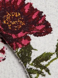 Peony Jacquard Fit & Flare Boucle-Knit Dress