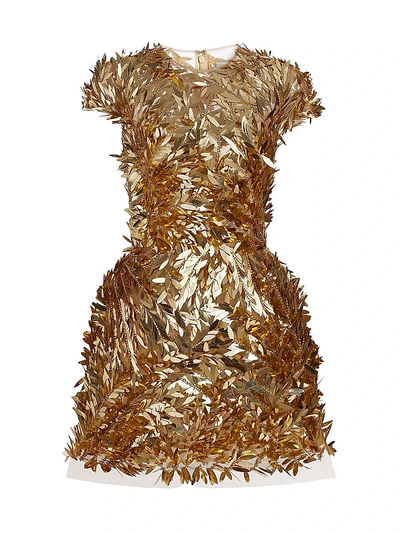 Sequin Feather Cocktail Dress