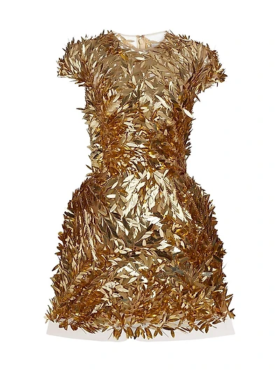 Sequin Feather Cocktail Dress