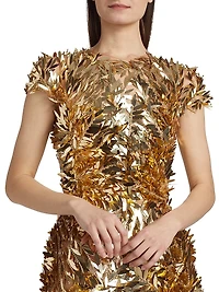 Sequin Feather Cocktail Dress