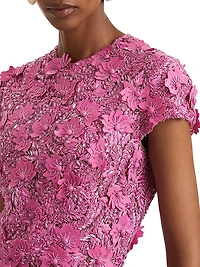 Embellished Floral Tulle Minidress