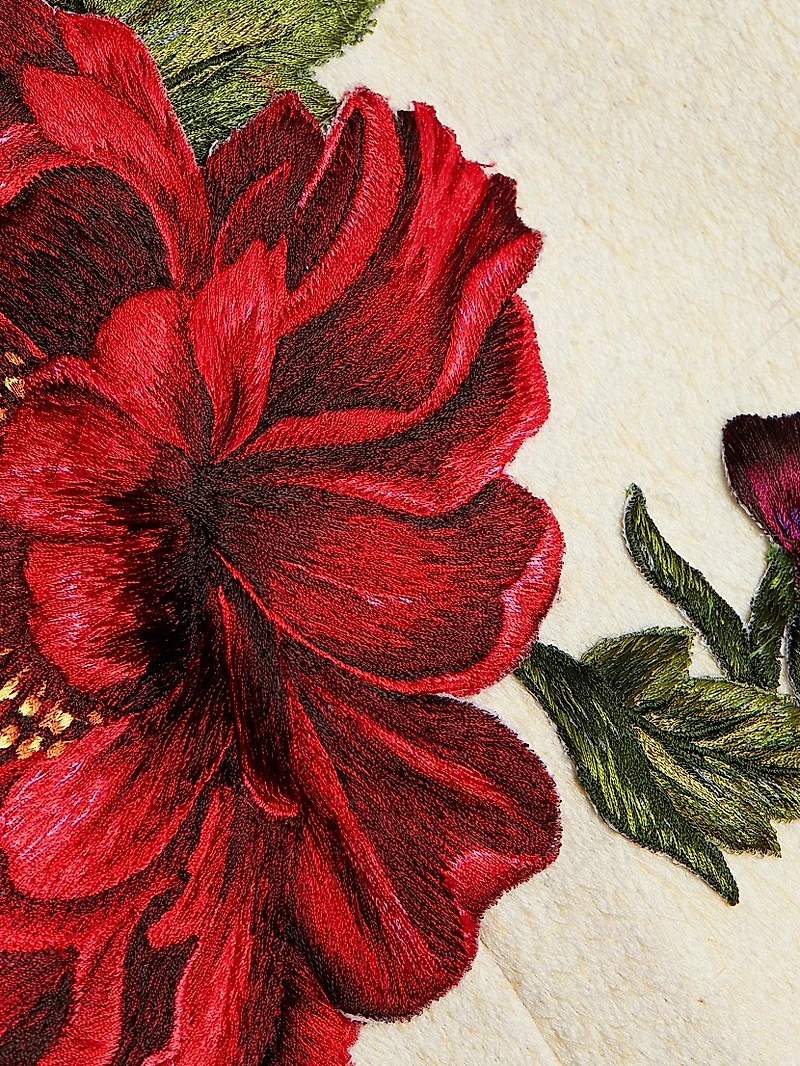 Halterneck Embroidered Silk Gown