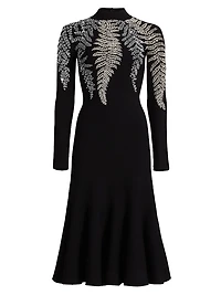 Fern Embellished Trumpet Cocktail Dress