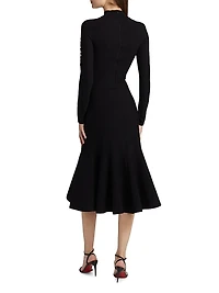 Fern Embellished Trumpet Cocktail Dress