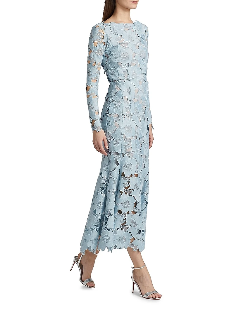 Peony Guipure Lace Cocktail Dress