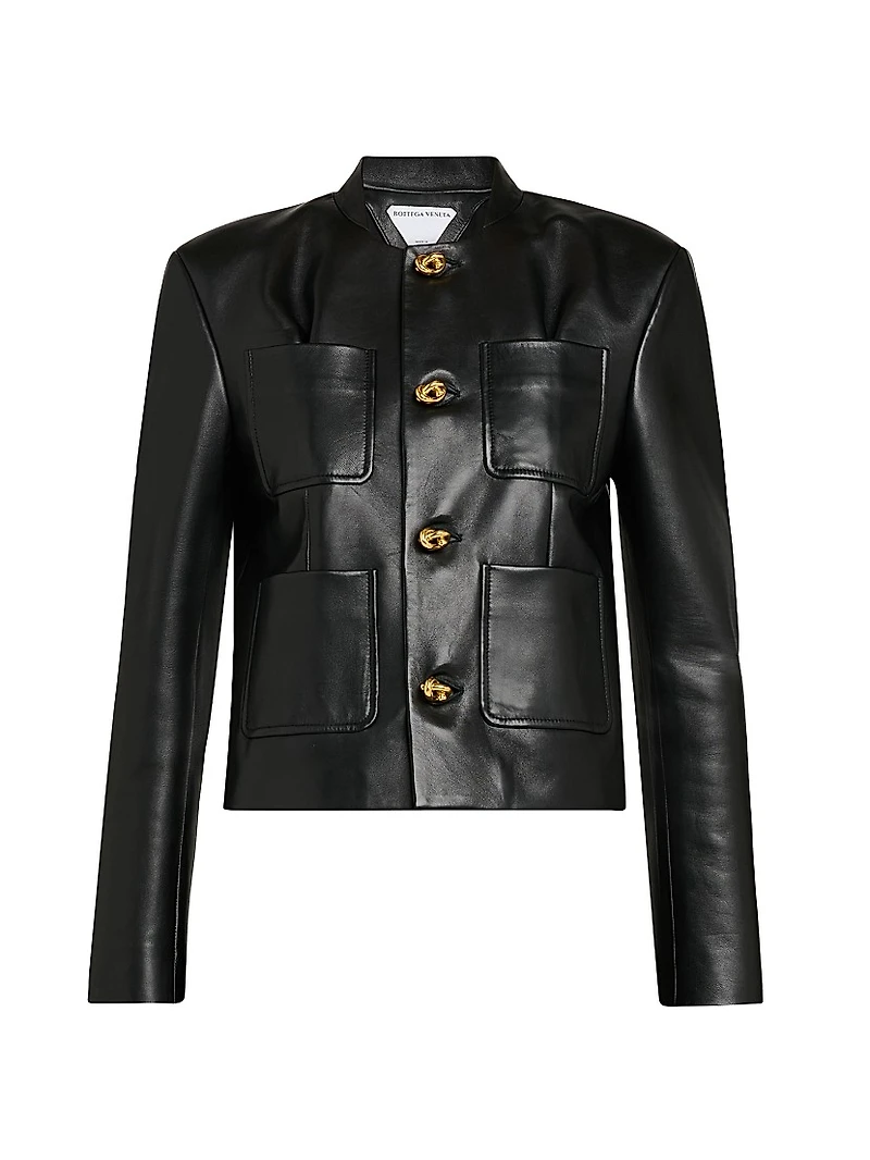 Leather Patch Pocket Jacket