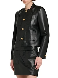 Leather Patch Pocket Jacket