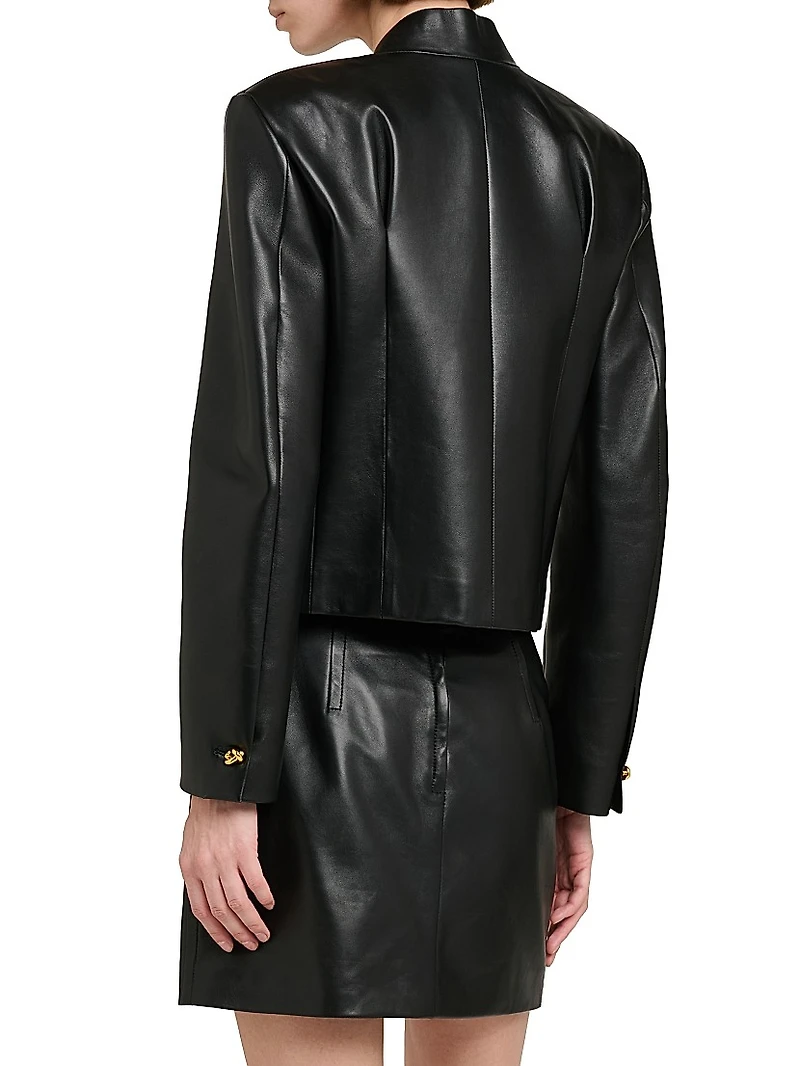 Leather Patch Pocket Jacket