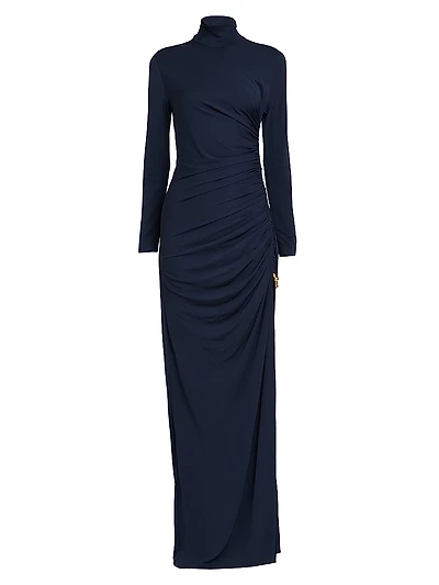 Draped Crêpe Jersey Gown