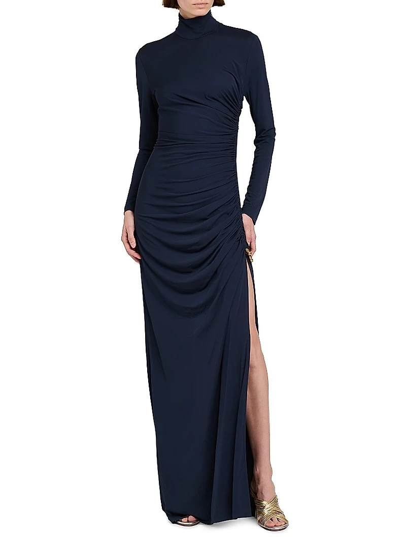 Draped Crêpe Jersey Gown