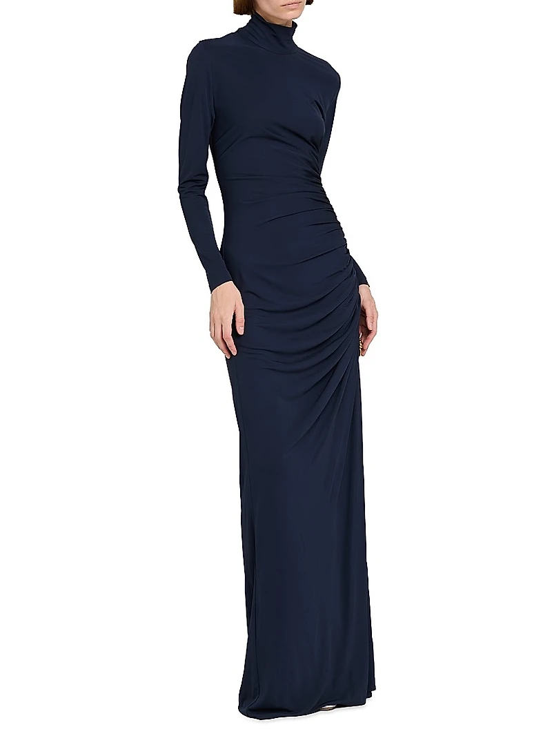 Draped Crêpe Jersey Gown