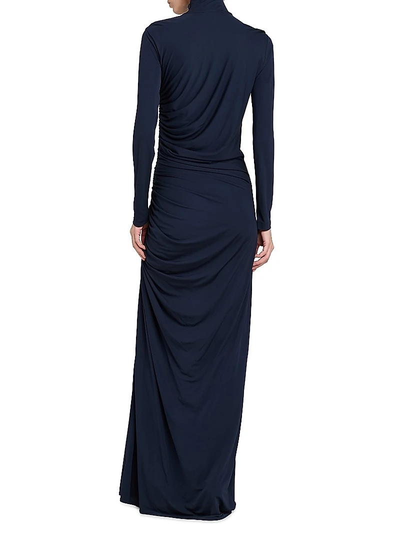 Draped Crêpe Jersey Gown