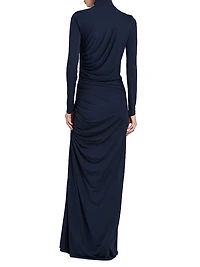 Draped Crêpe Jersey Gown