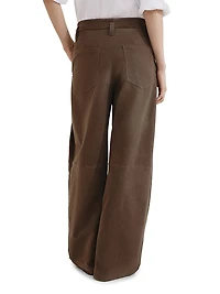 Stretch Cotton Moleskin Five Pocket Barrel Trousers