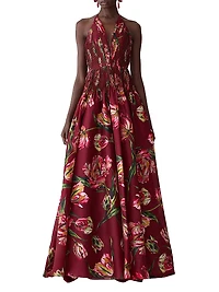 Printed Silk Gown