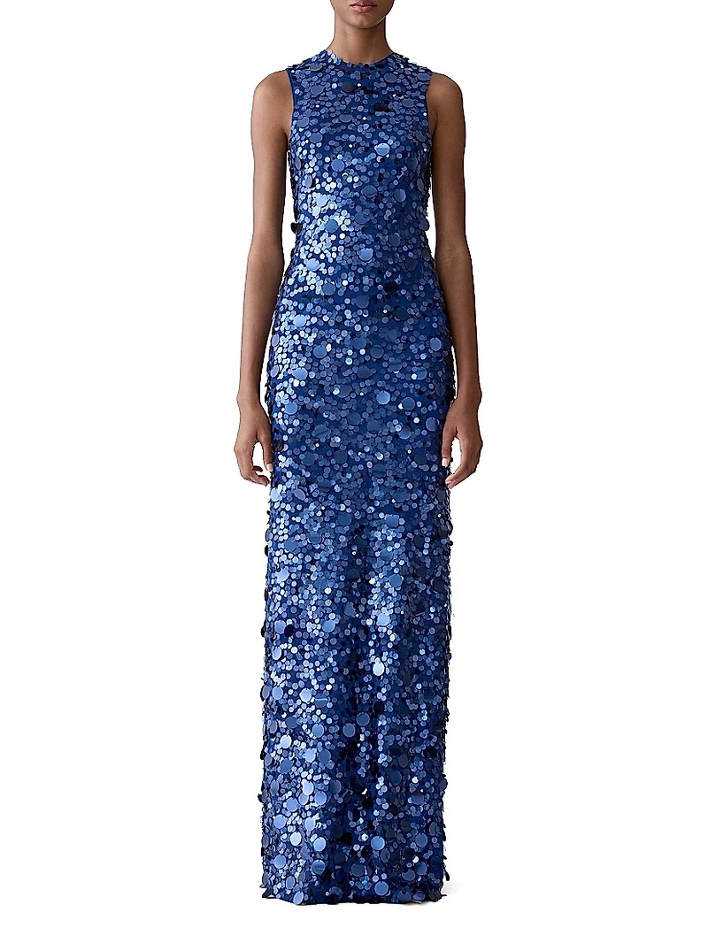 Paillette-Embellished Gown
