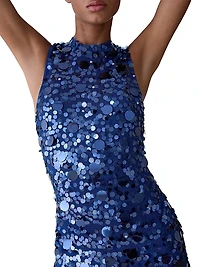 Paillette-Embellished Gown