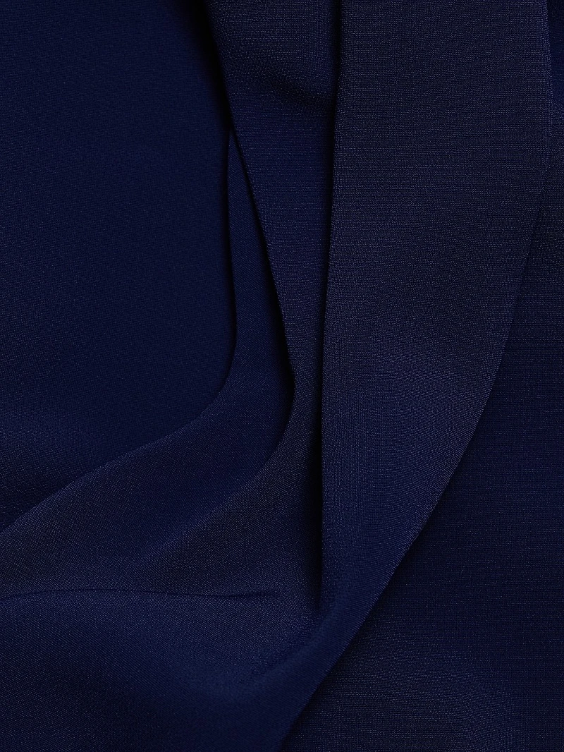 Draped Off-the-Shoulder Column Gown